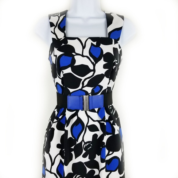 LONDON TIMES BOLD PRINT PENCIL SKIRT DRESS - Picture 2 of 4